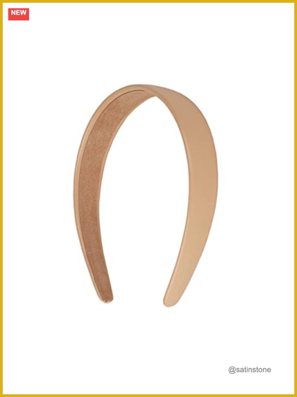 1 Inch Vegan Leather Headband Non-Slip Women's Hair Accessory